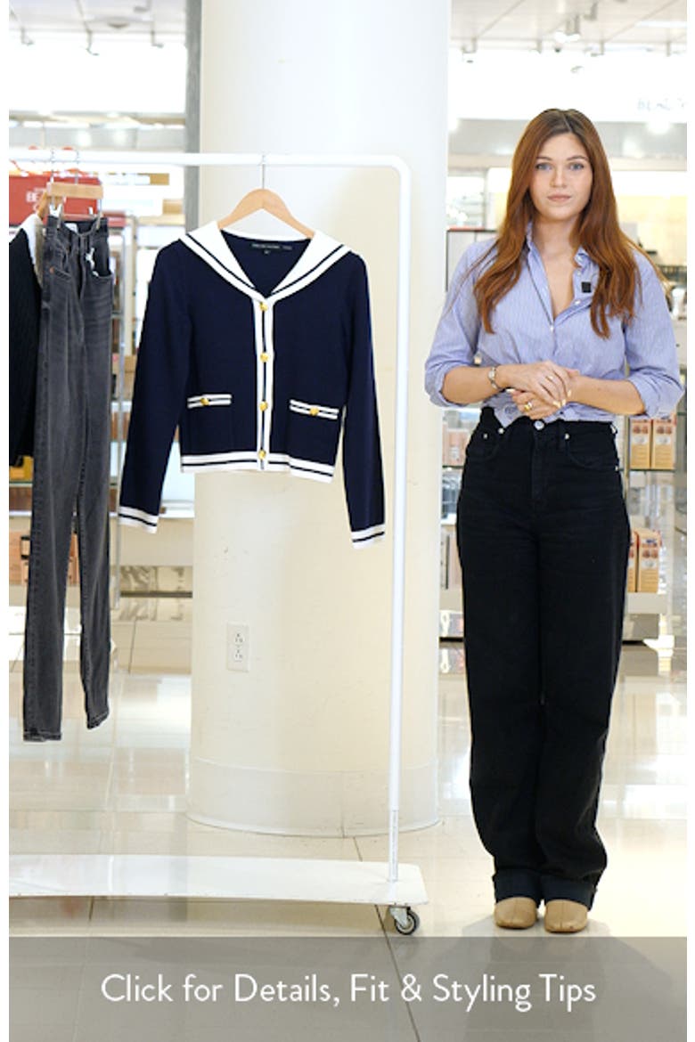 Contrast Collar Sailor Cardigan video