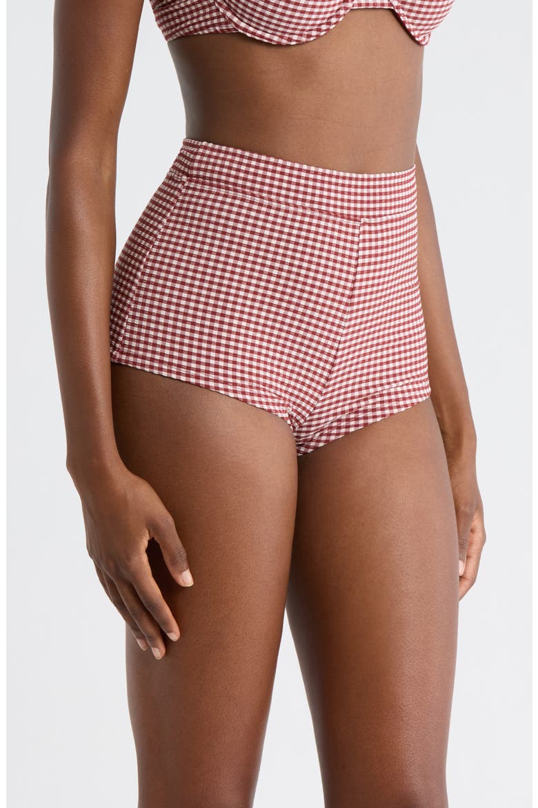 Retro Cheeky Swim Shorts, Alternate, color, COCO KISSES