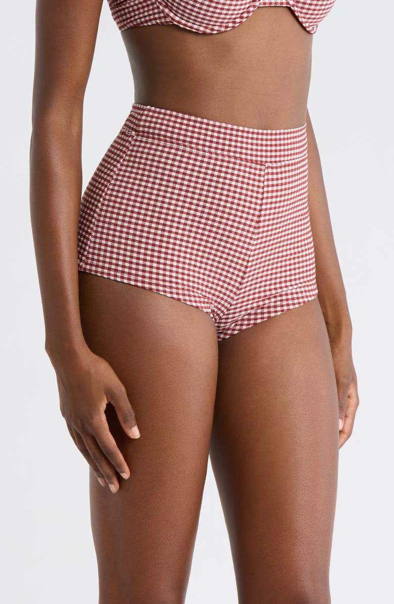 Kulani Kinis Retro Cheeky Swim Shorts, Alternate, color, Coco Kisses