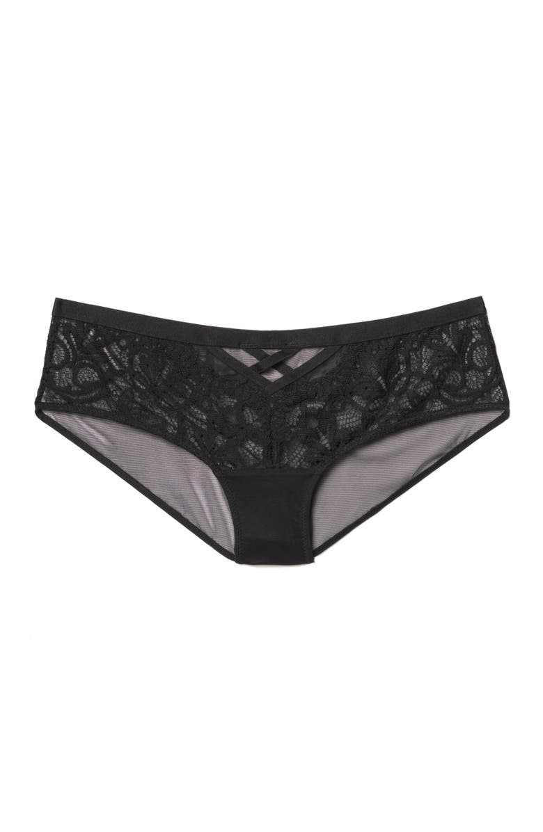 Adore Me Diara Thong Panties, Alternate, color, Black