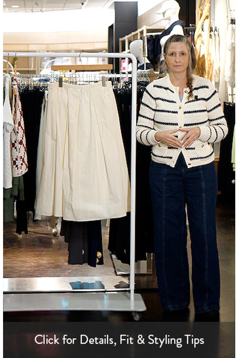Pleated Organic Cotton Midi Skirt video