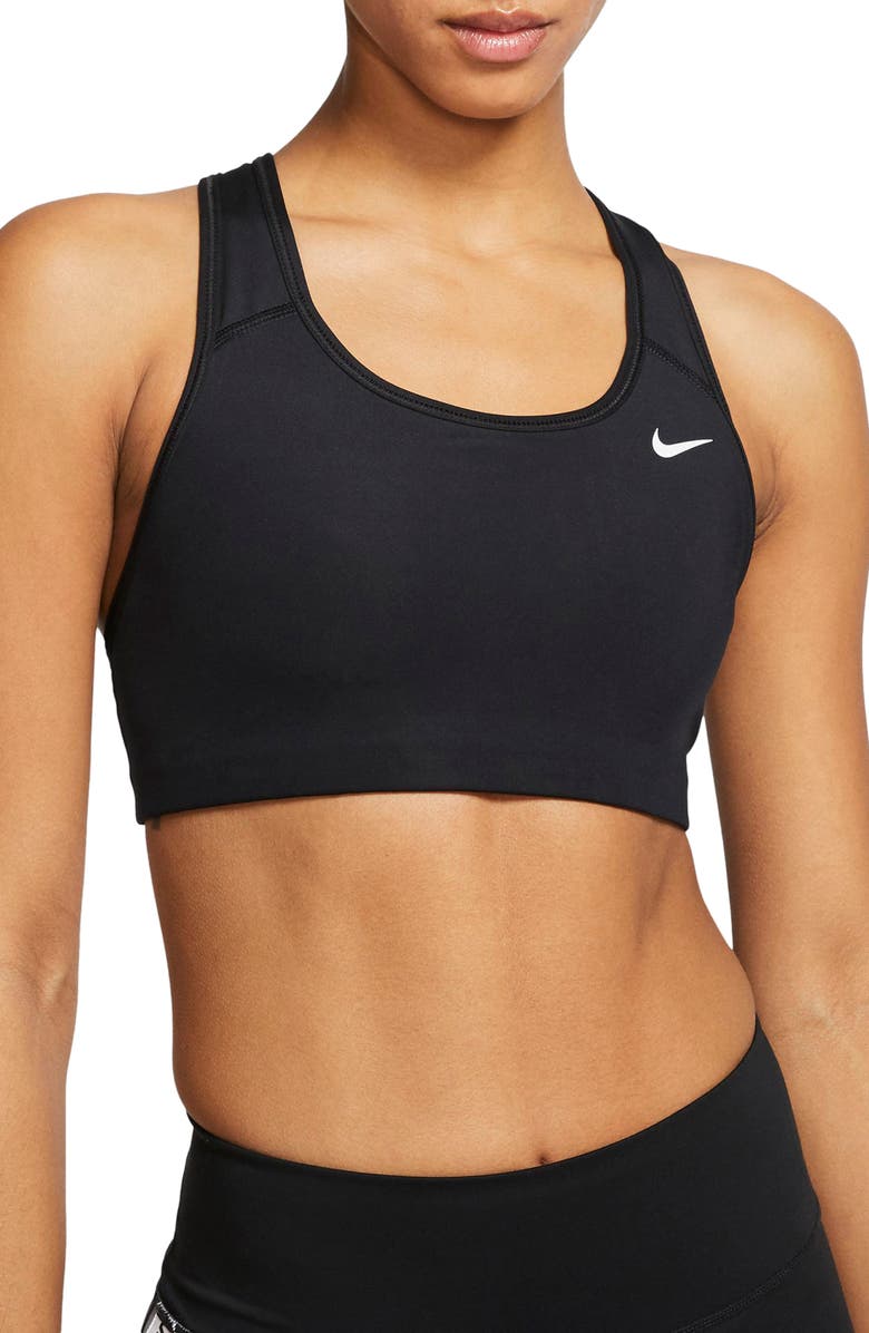 Nike Swoosh Dri-FIT Racerback Sports Bra, Main, color,