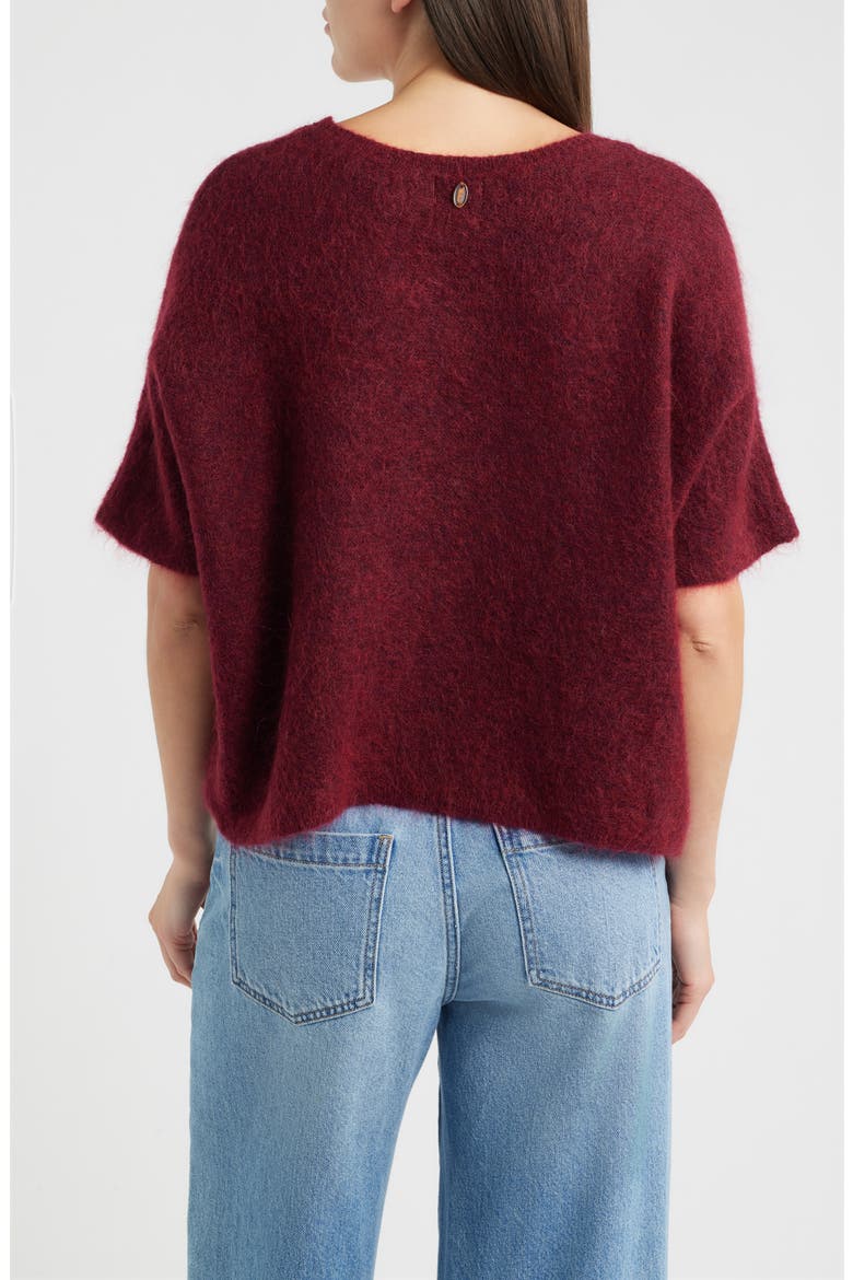Sanriku Mohair & Wool Blend Sweater, Alternate, color, BORDEAUX