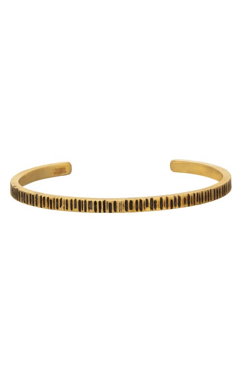 John Varvatos Notched Cuff Bracelet In Gold