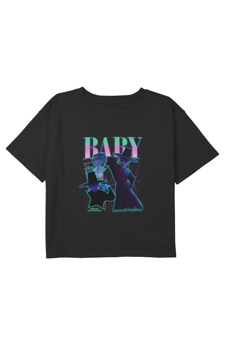 KPop Demon Hunters Girl's KPop Demon Hunters Idol Baby Collage Graphic T-Shirt, Main, color, Black