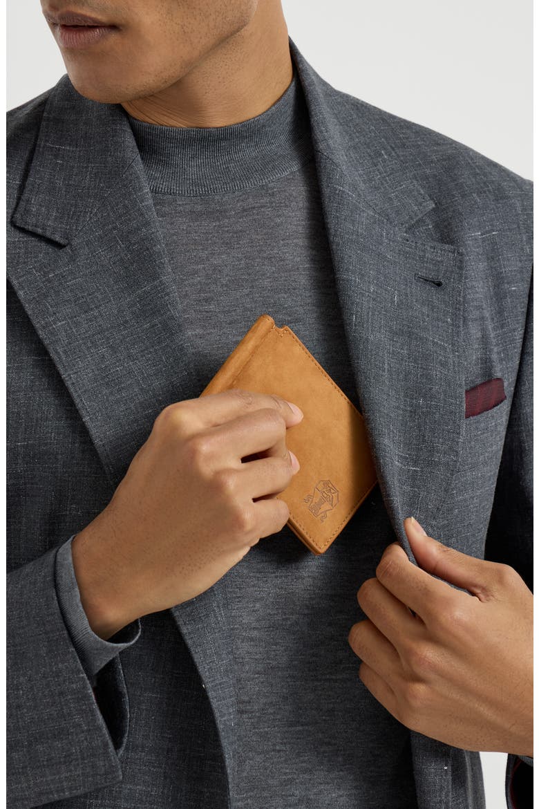 Nubuck wallet, Alternate, color, Cognac