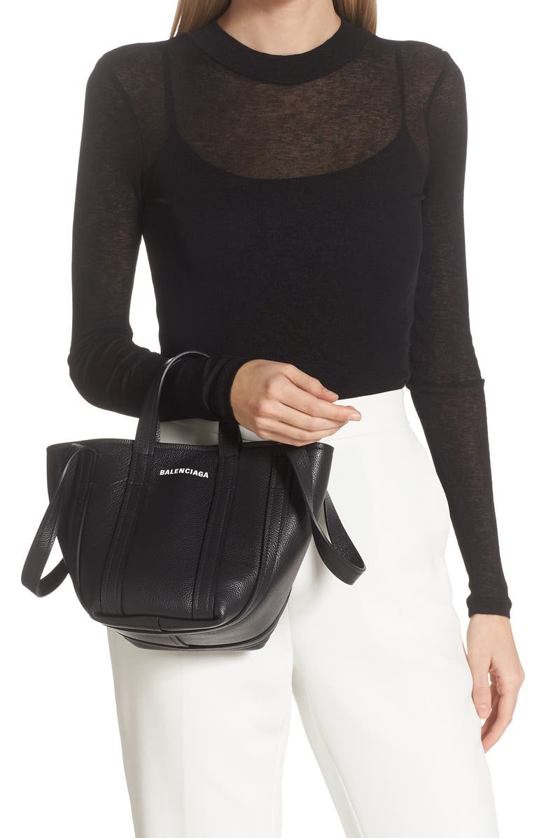 Balenciaga Extra Small Everyday North/South Leather Tote, Alternate, color,