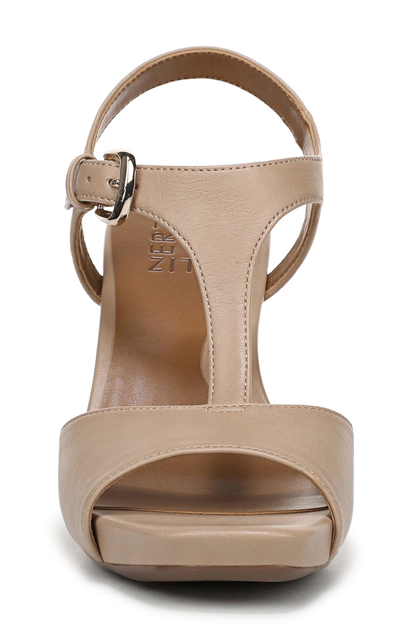 Naturalizer Marlowe T-Strap Sandal - Wide Widths Available, Alternate, color, Tan Faux Leather
