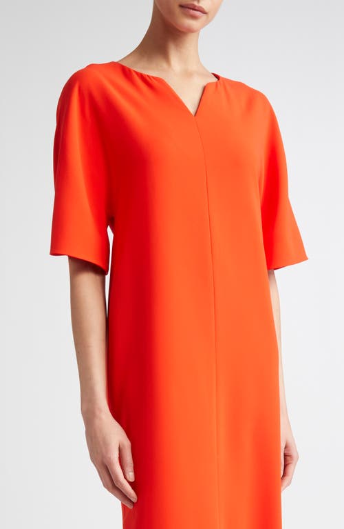 Fforme Naio Silk Cady Column Dress In Orange