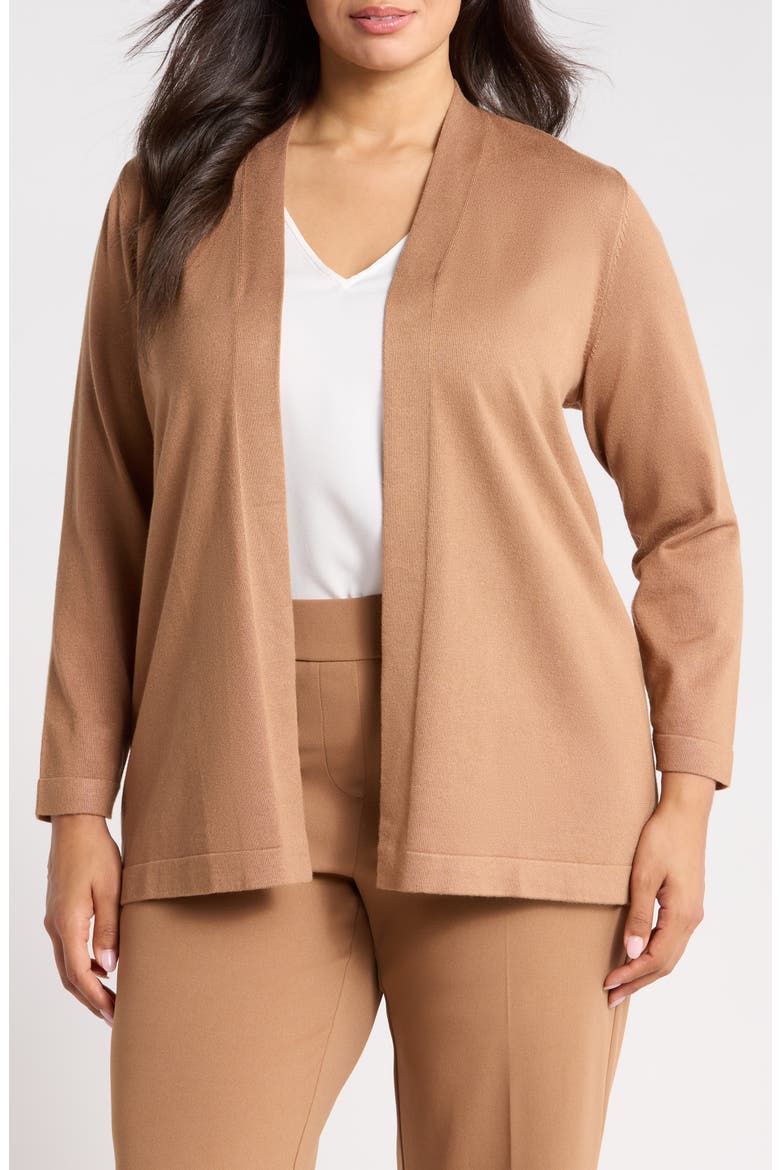 Chatham Open Front Cardigan, Main, color, VICUNA