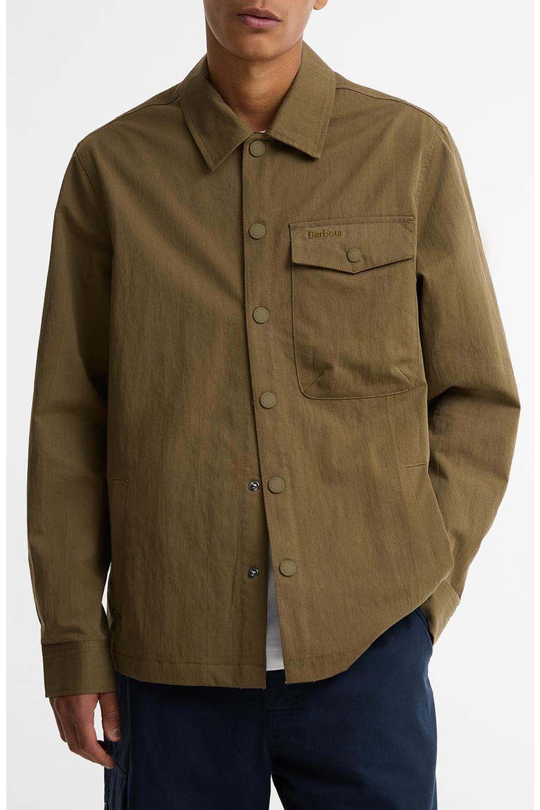 Strickland Textured Cotton Blend Overshirt, Main, color, CLAY