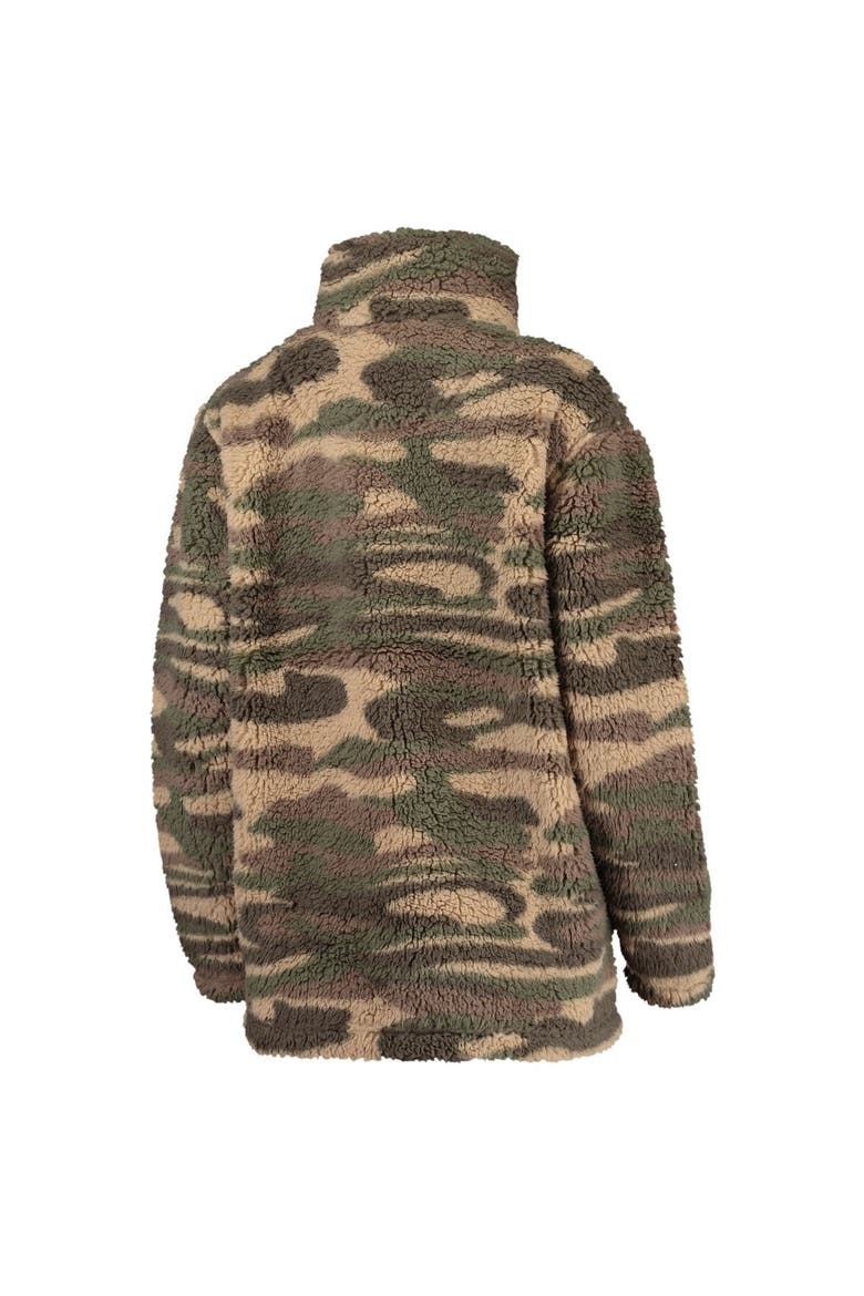 Women's G-III 4Her by Carl Banks Camo Chicago Cubs Sherpa Quarter-Zip Jacket, Alternate, color, Camo