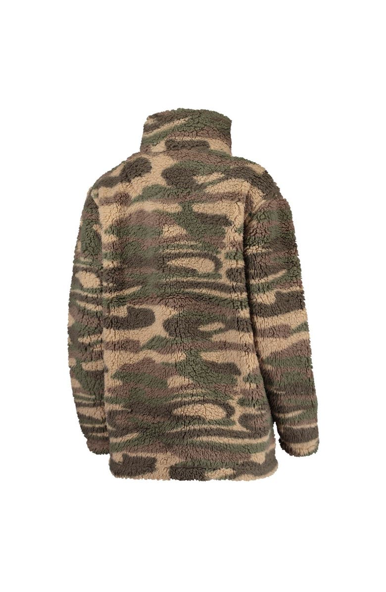 G-III 4HER BY CARL BANKS Women's G-III 4Her by Carl Banks Camo Chicago Cubs Sherpa Quarter-Zip Jacket, Alternate, color, Camo