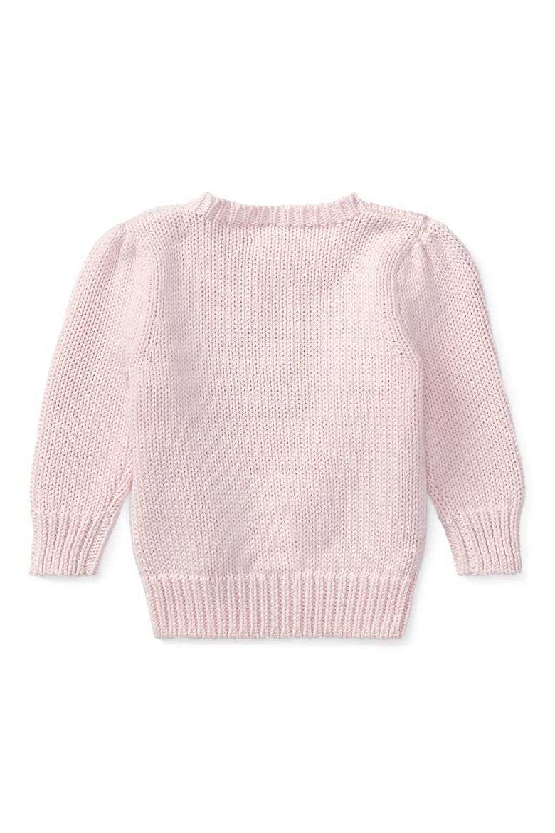 Intarsia Flag Cotton Graphic Sweater, Alternate, color, PINK