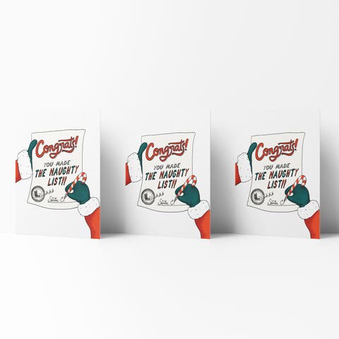 Holiday Winter Card Pack (3ct) The Naughty List