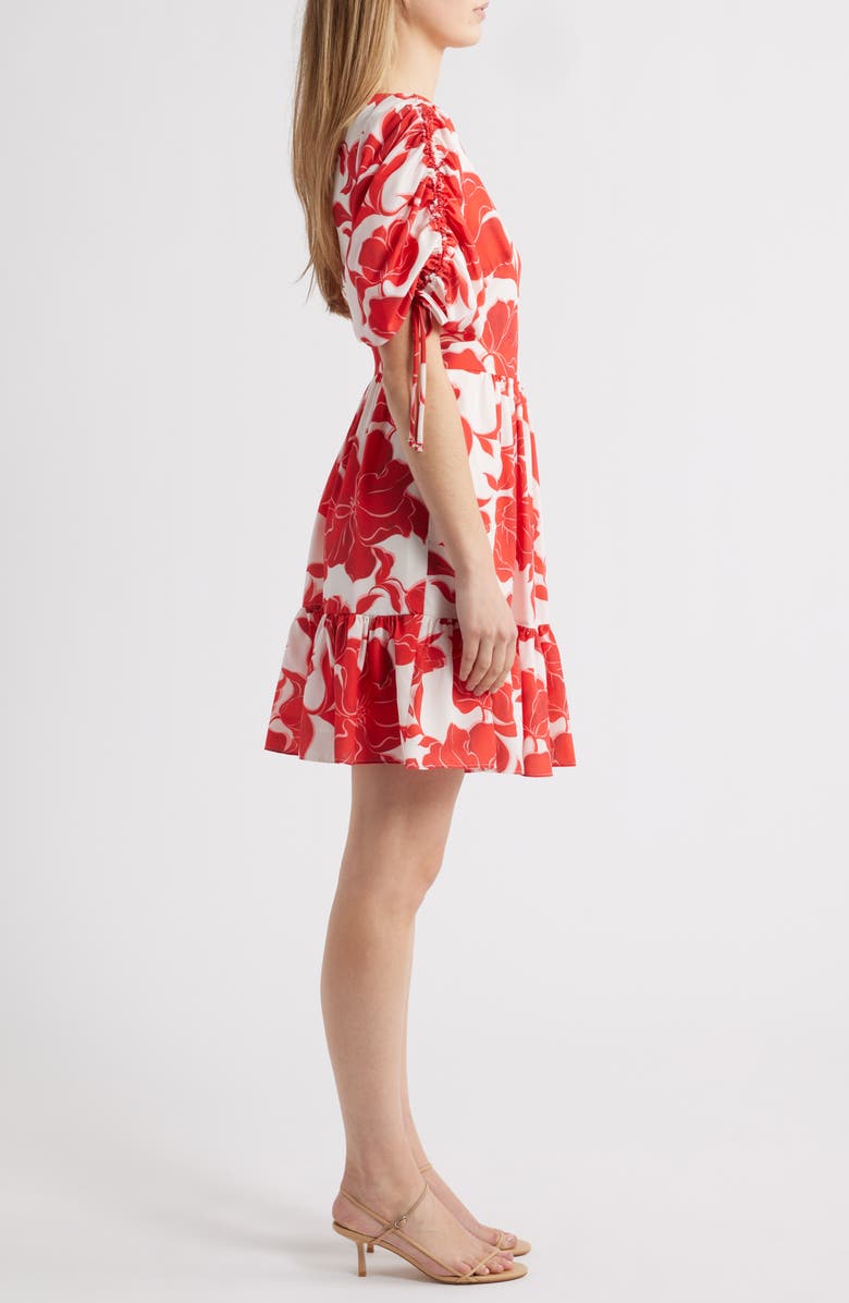 Eliza J Floral Puff Sleeve Dress, Alternate, color, 