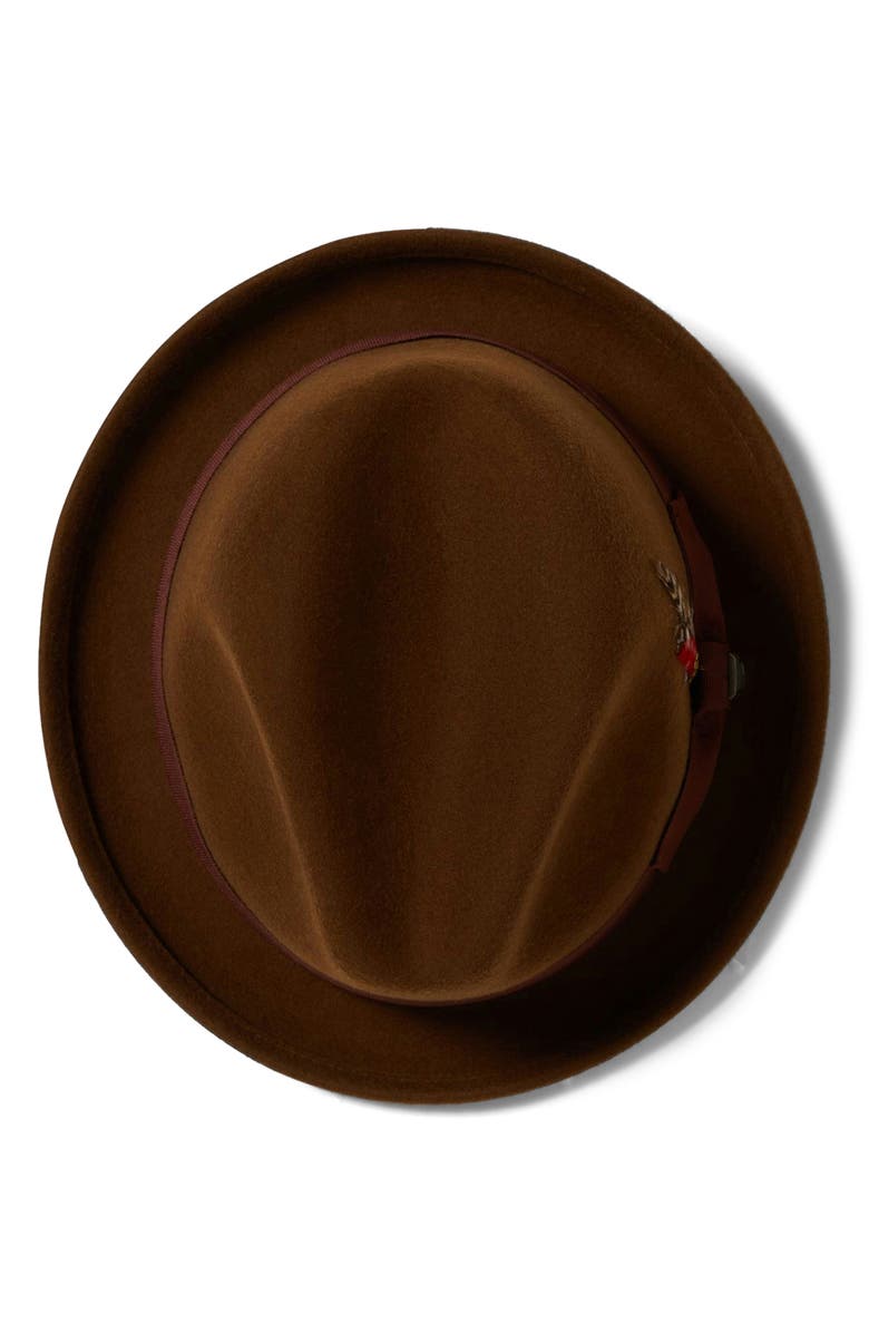 Brixton Gain Wool Fedora, Alternate, color, Coffee/ Chestnut