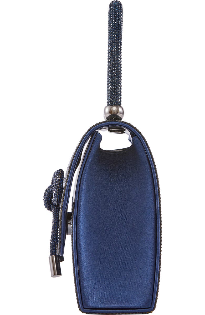 LADY COUTURE Rhinestone Top Handle Evening Bag, Alternate, color, Navy