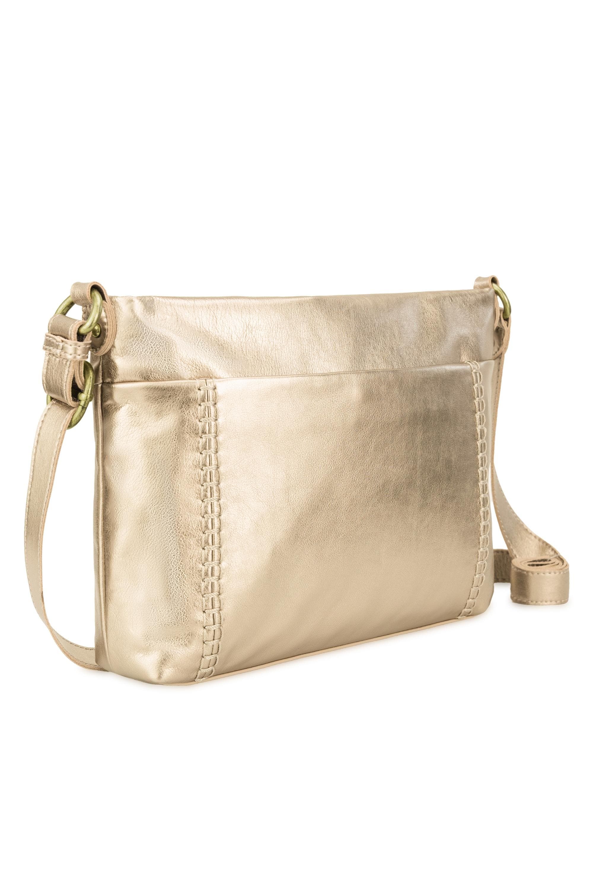 Melrose Crossbody Leather Bag, Alternate, color, Light Gold