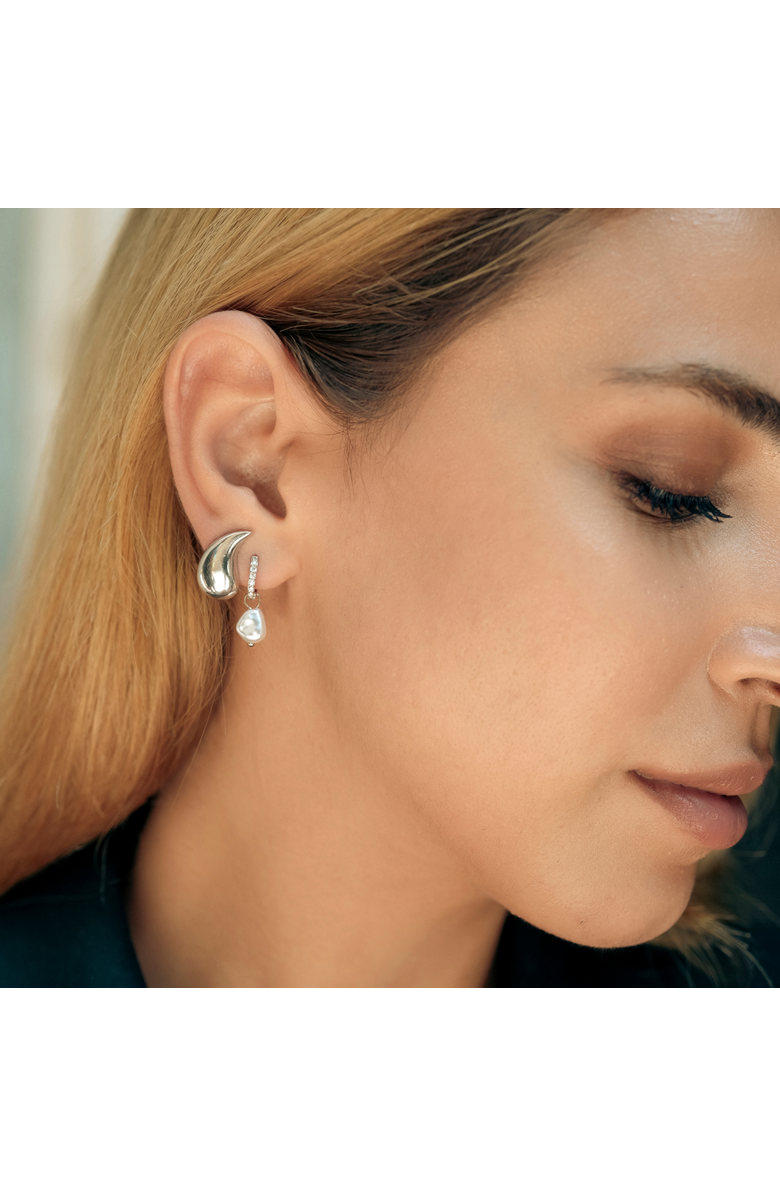 Spero London Pear Teardrop Earrings in Sterling Silver, Alternate, color, Silver