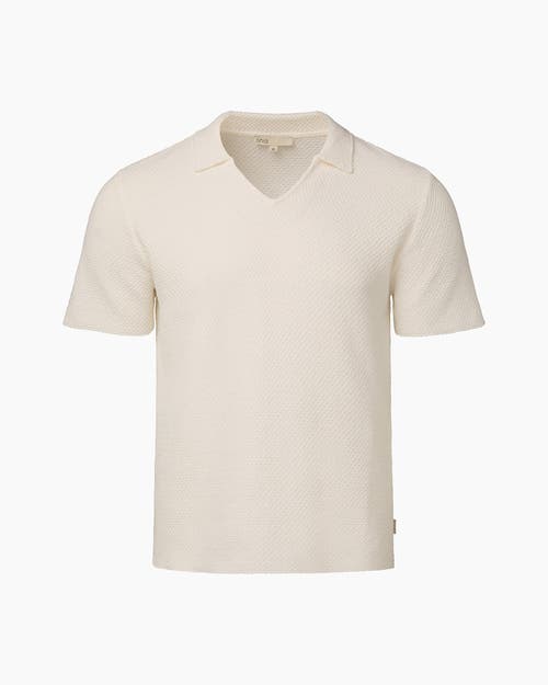 Onia Cotton Crochet Johnny Collar Polo In White