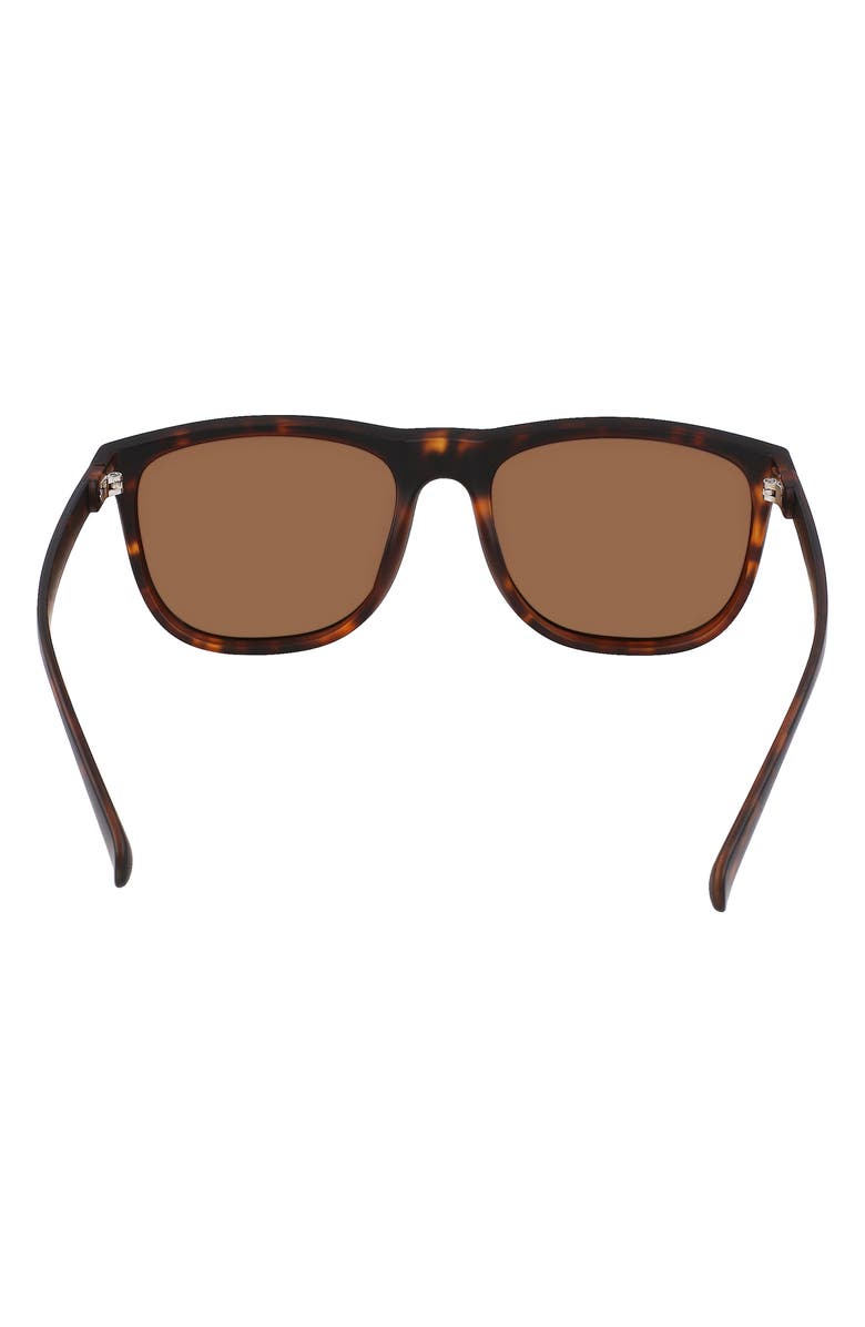 Cole Haan 58mm Plastic Rounded Square Polarized Sunglasses, Alternate, color, Tortoise