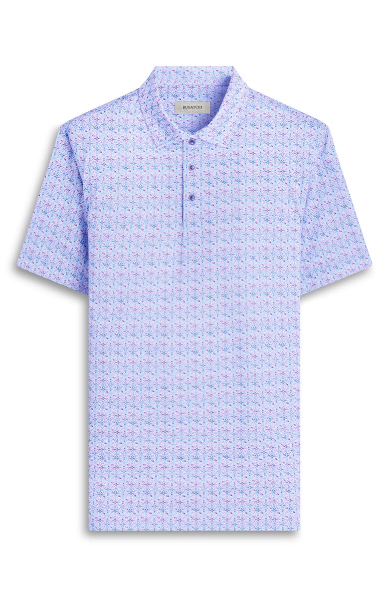 Bugatchi Victor OoohCotton<sup>®</sup> Geo Print Polo, Alternate, color, Pink