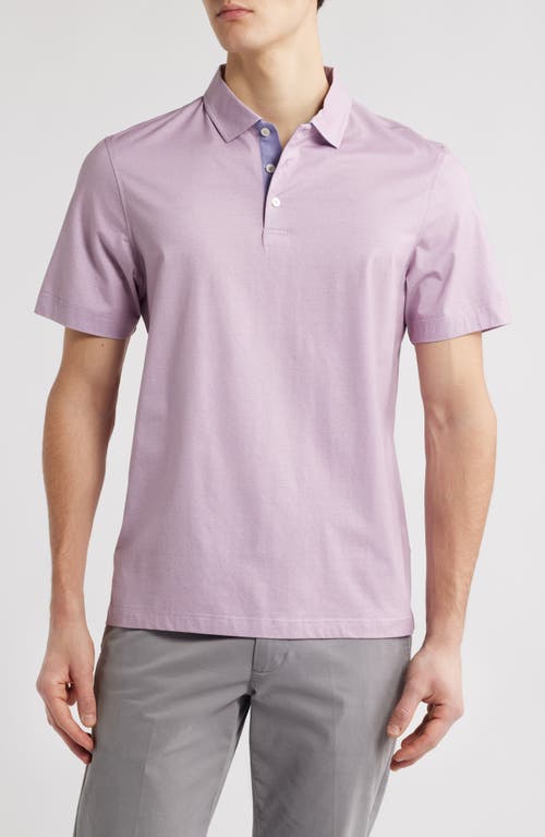Bugatchi Vincent Ooohcotton® Double Knit Solid Polo In Dusty Pink