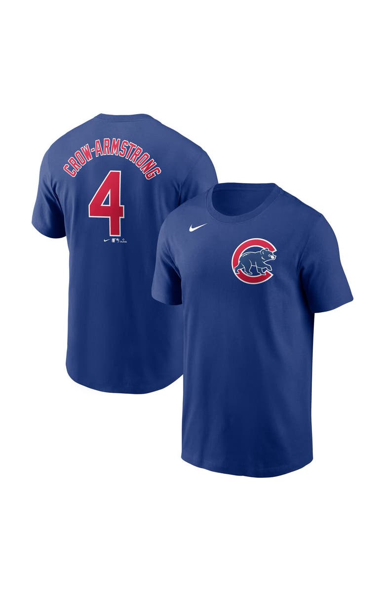 Nike Men's Nike Pete Crow-Armstrong Royal Chicago Cubs Fuse Name & Number T-Shirt, Alternate, color, Royal
