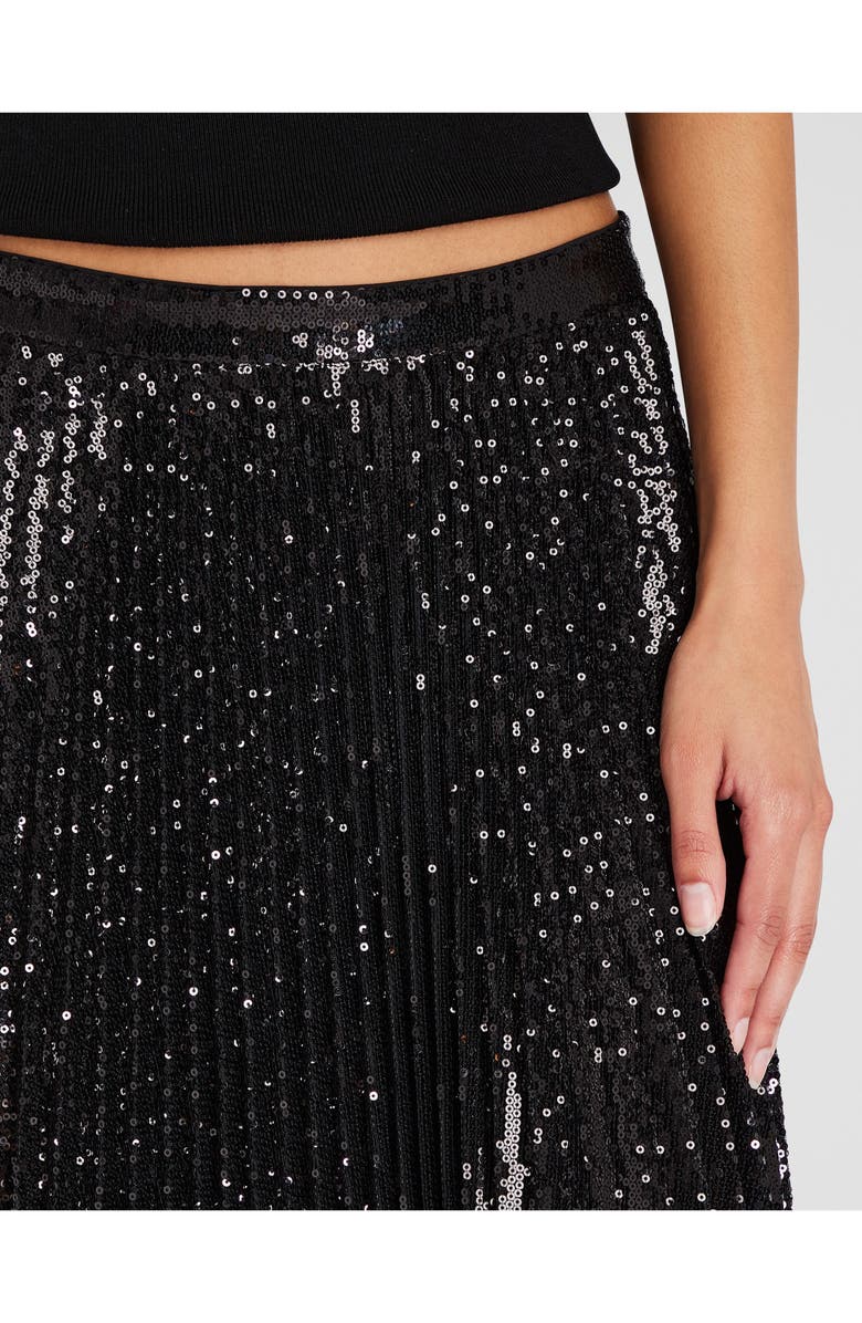 Club Monaco Sequin Pleated Midi Skirt, Alternate, color, 