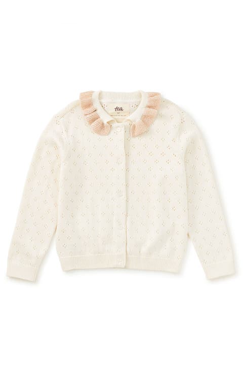 Collared Pointelle Cardigan (Baby)