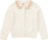 Tea Collection Collared Pointelle Cardigan