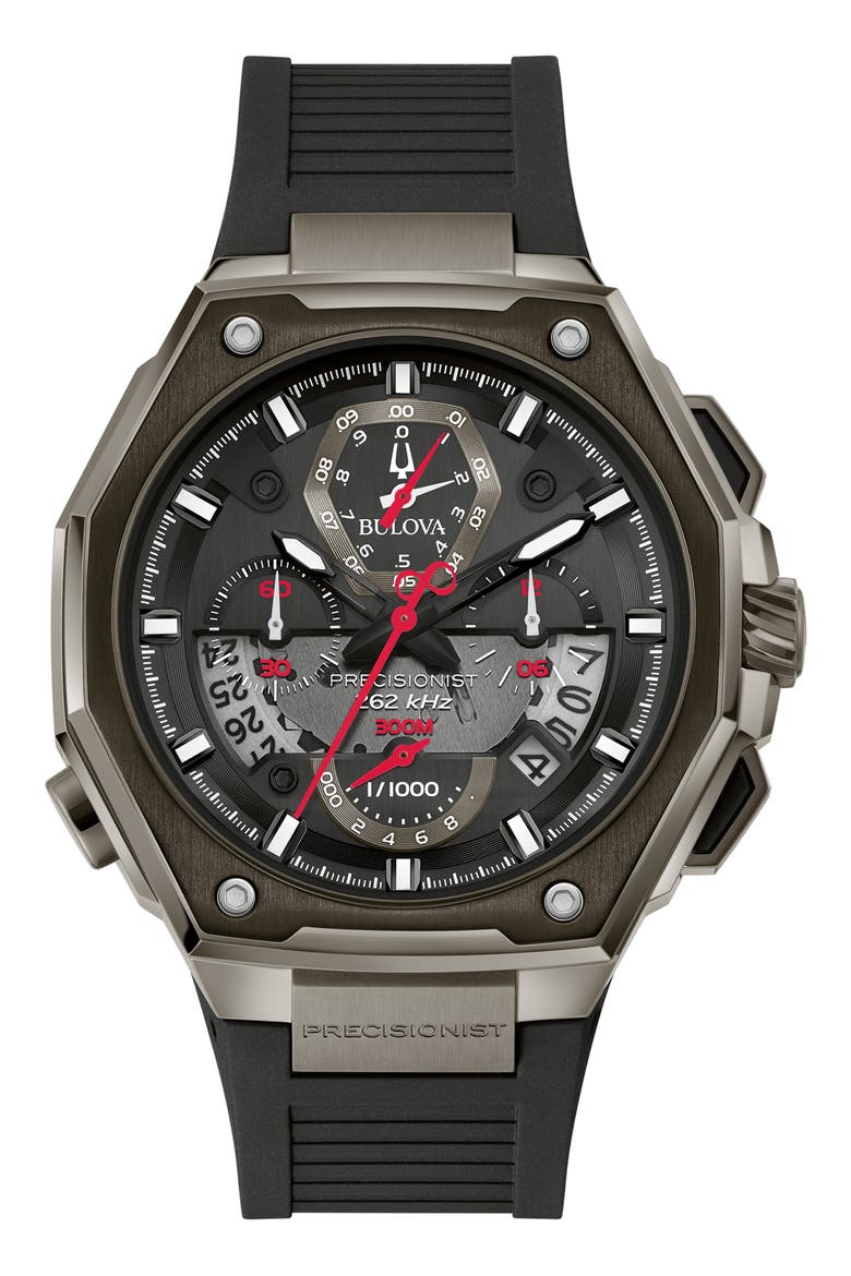 Series X Chronograph Rubber Strap Watch, 45mm, Main, color, TWO-TONE