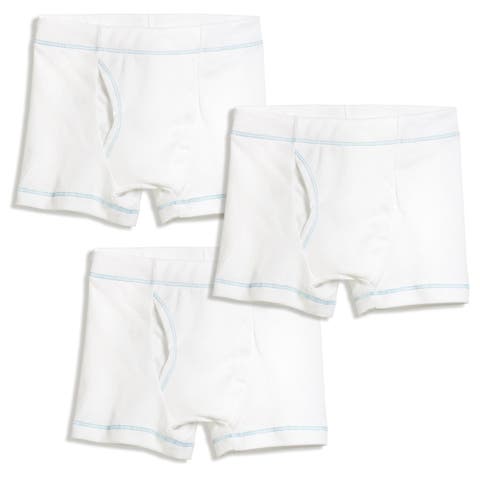 Boys Soft 100% Cotton Boxer Briefs 3-Pack