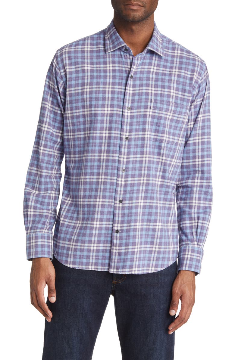 Peter Millar Cotton Button-Down Sport Shirt, Main, color, 