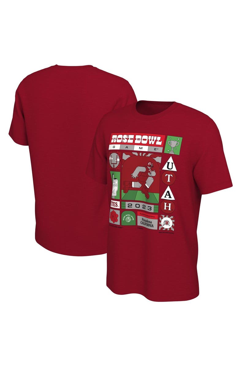 Nike Men's Nike Red Utah Utes 2023 Rose Bowl Illustrated T-Shirt, Main, color, 