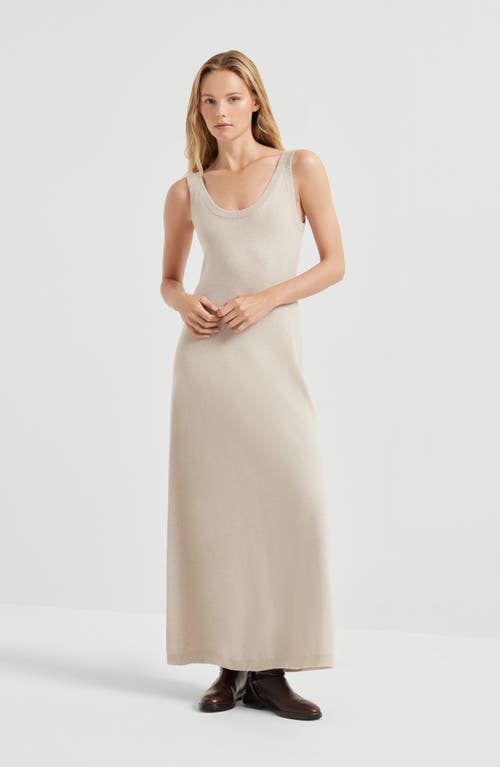 Brunello Cucinelli Cashmere Maxi Dress In Neutral