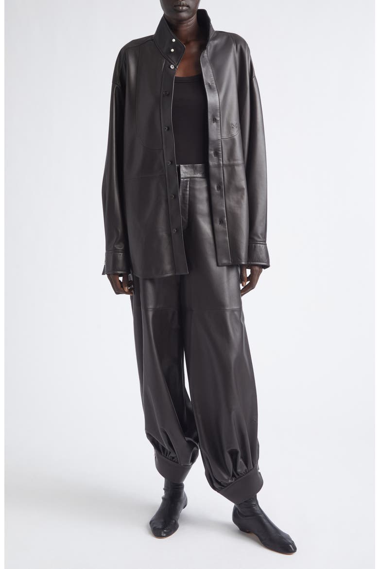 Tux Leather Jacket, Alternate, color, ESPRESSO