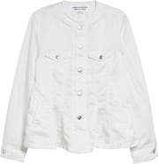 Comme des Garçons Comme des Garçons Raw Edge Satin Peplum Jacket