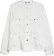 Comme des Garçons Comme des Garçons Raw Edge Satin Peplum Jacket