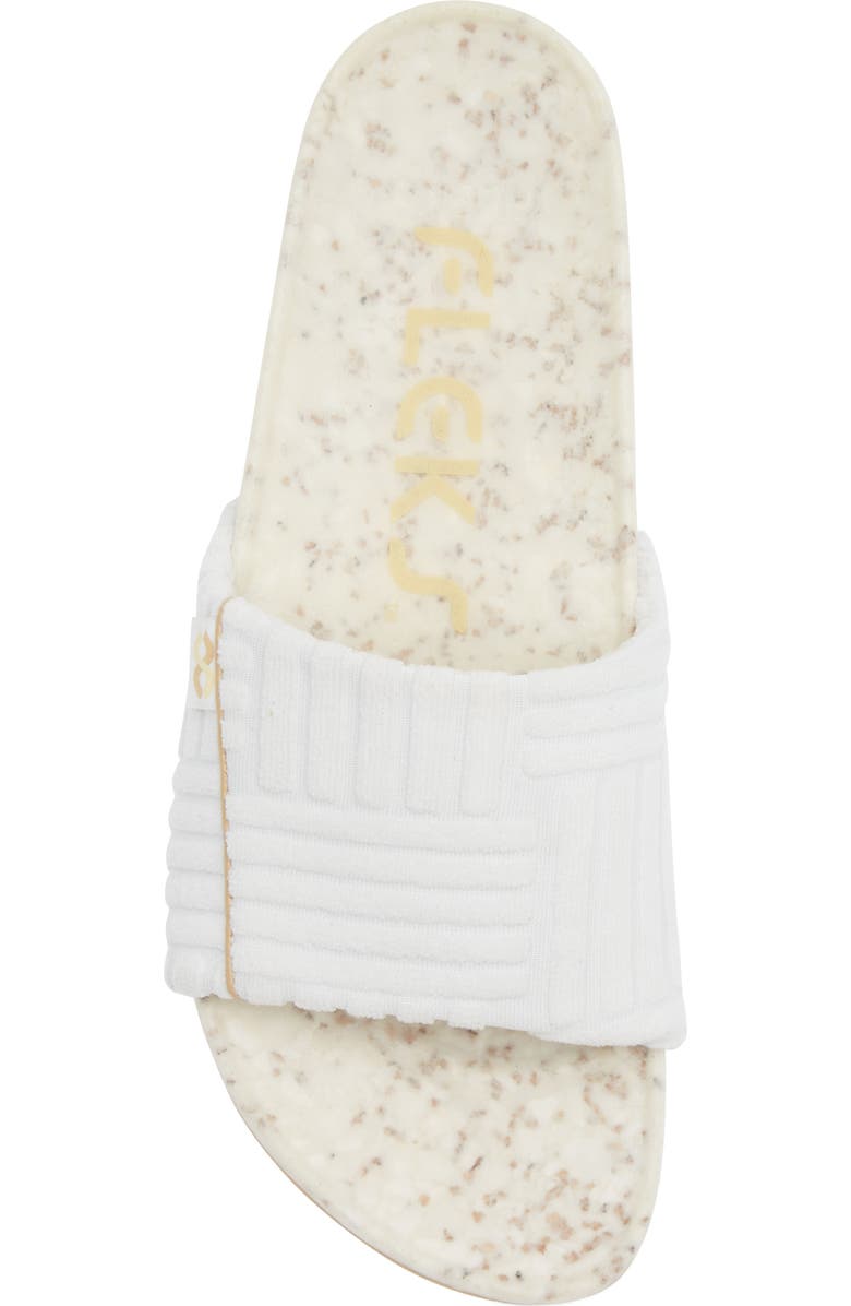 FLEKS La Cumbre Slide Sandal, Alternate, color, White