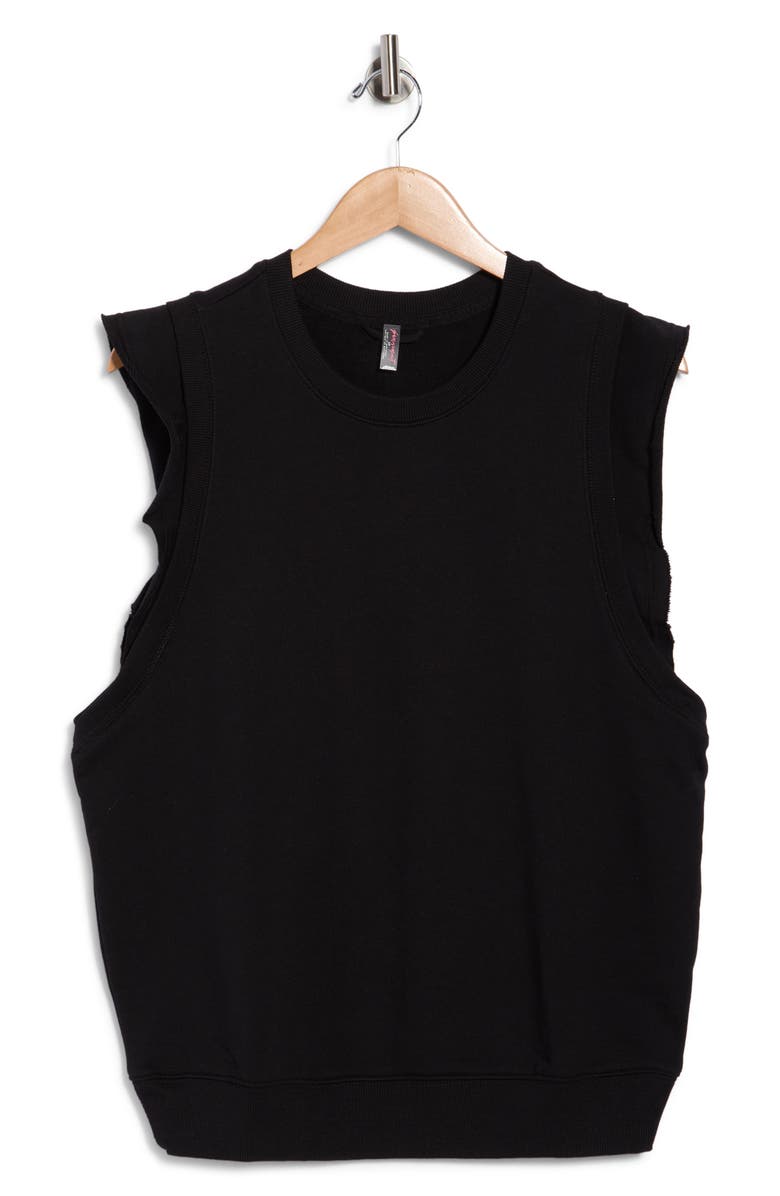 Free People FP Movement Flutter Cotton Tank, Alternate, color, Black