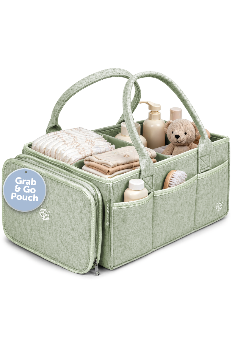 Tag-Along Diaper Caddy Organizer, Main, color, Sage