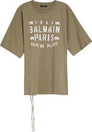Balmain Club 45 Ruched Graphic T-Shirt