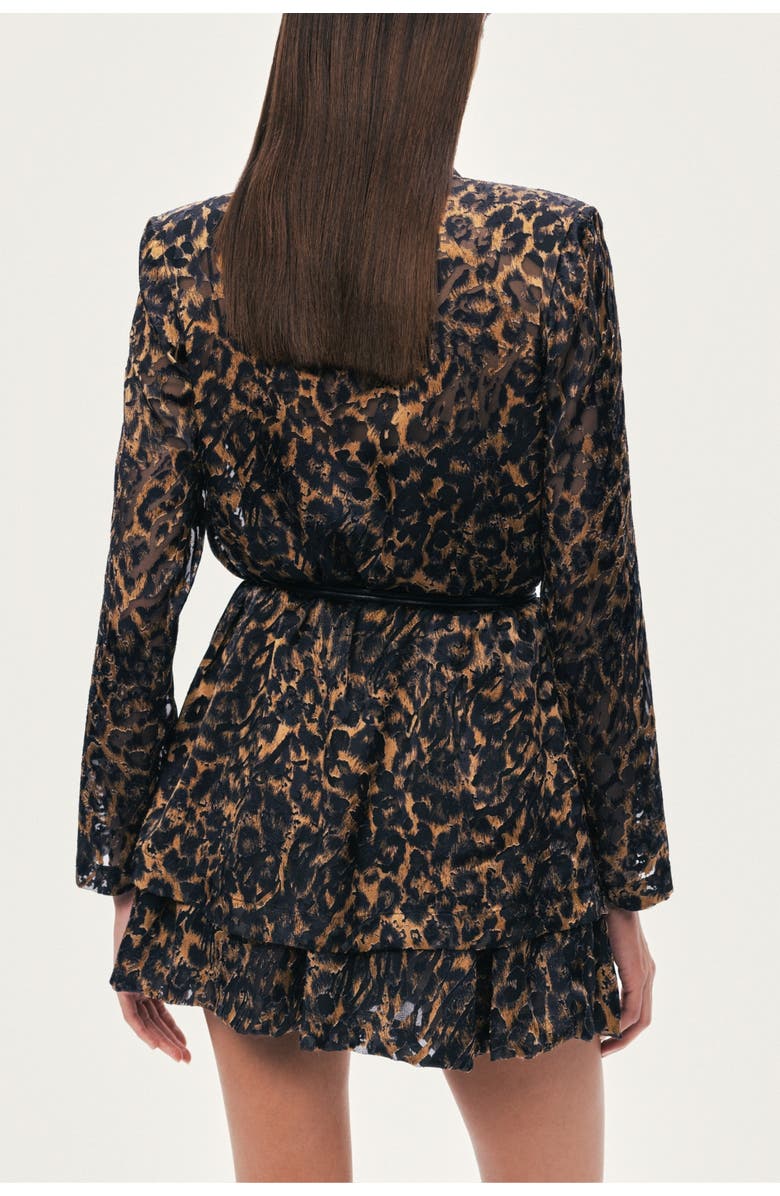 Nocturne Printed Leopard Belted Jacket, Alternate, color, Multi-Colored