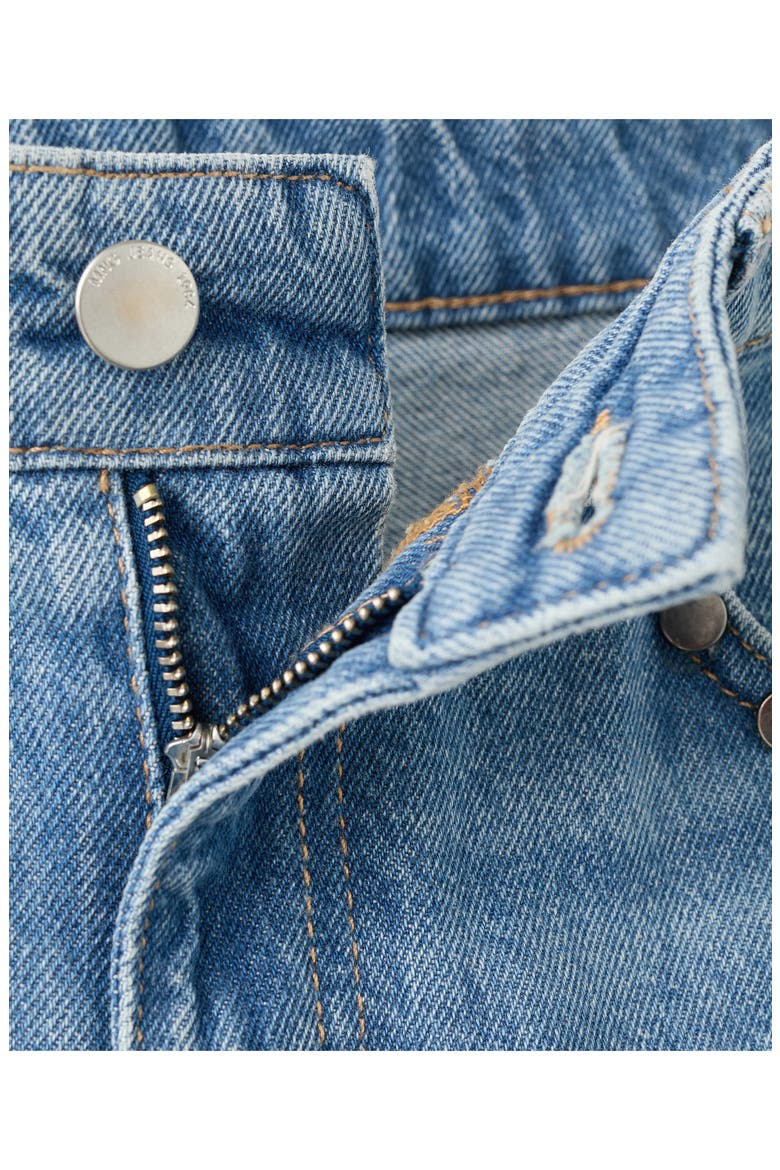 Studded Straight Leg Jeans, Alternate, color, MEDIUM BLUE