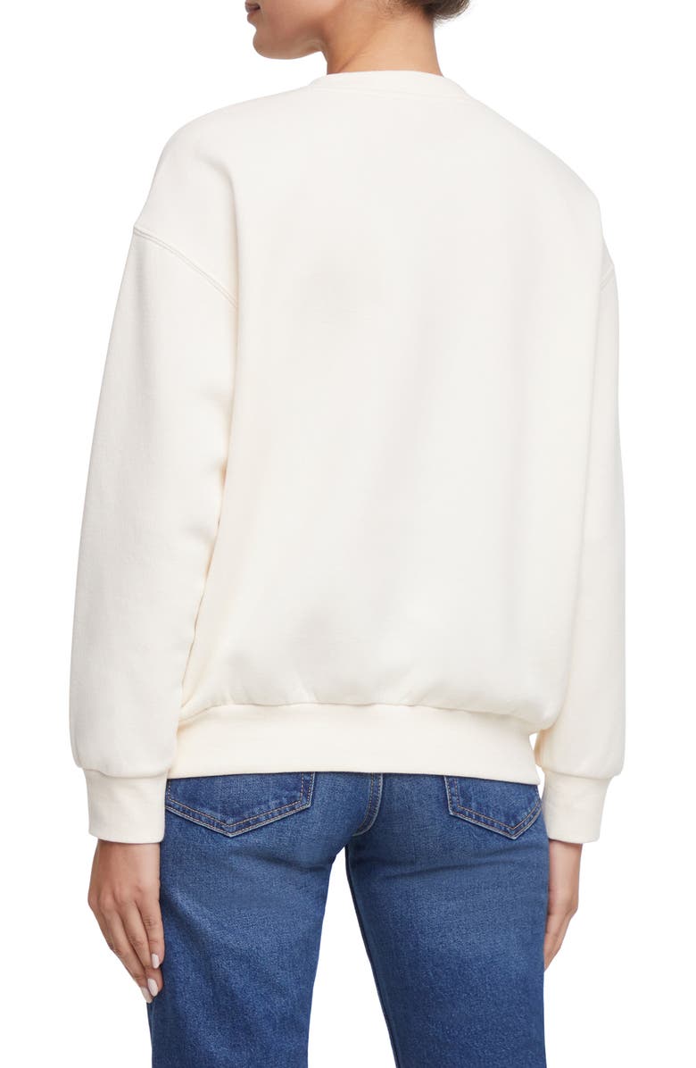 Wildfox Champ Ski Embroidered Sweatshirt, Alternate, color, Eggnog