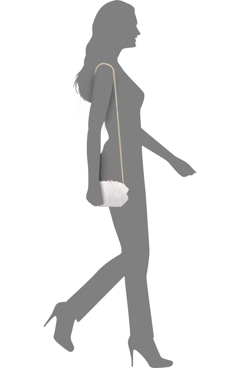 Nina Reef Clutch, Alternate, color, Silver