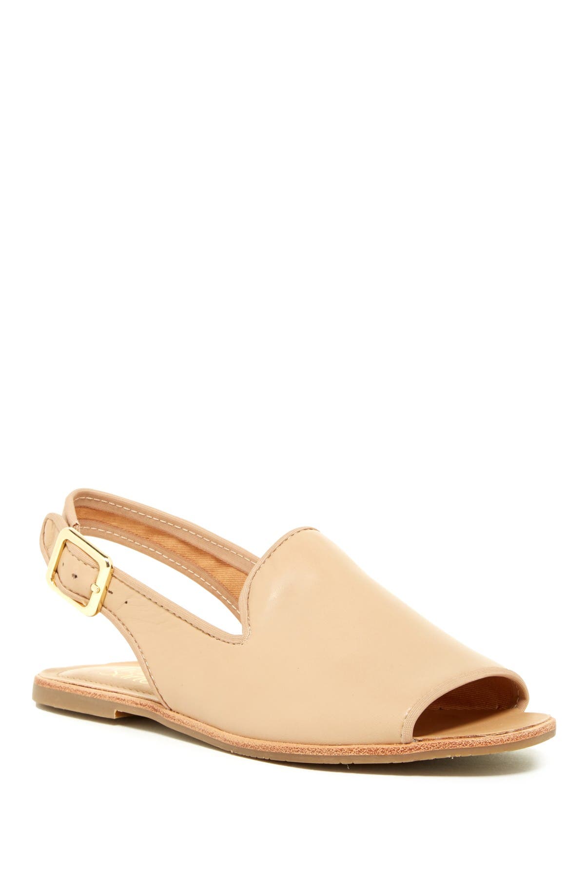 Franco Sarto Valonia Leather Peep Toe Slingback Sandal - Wide Width ...
