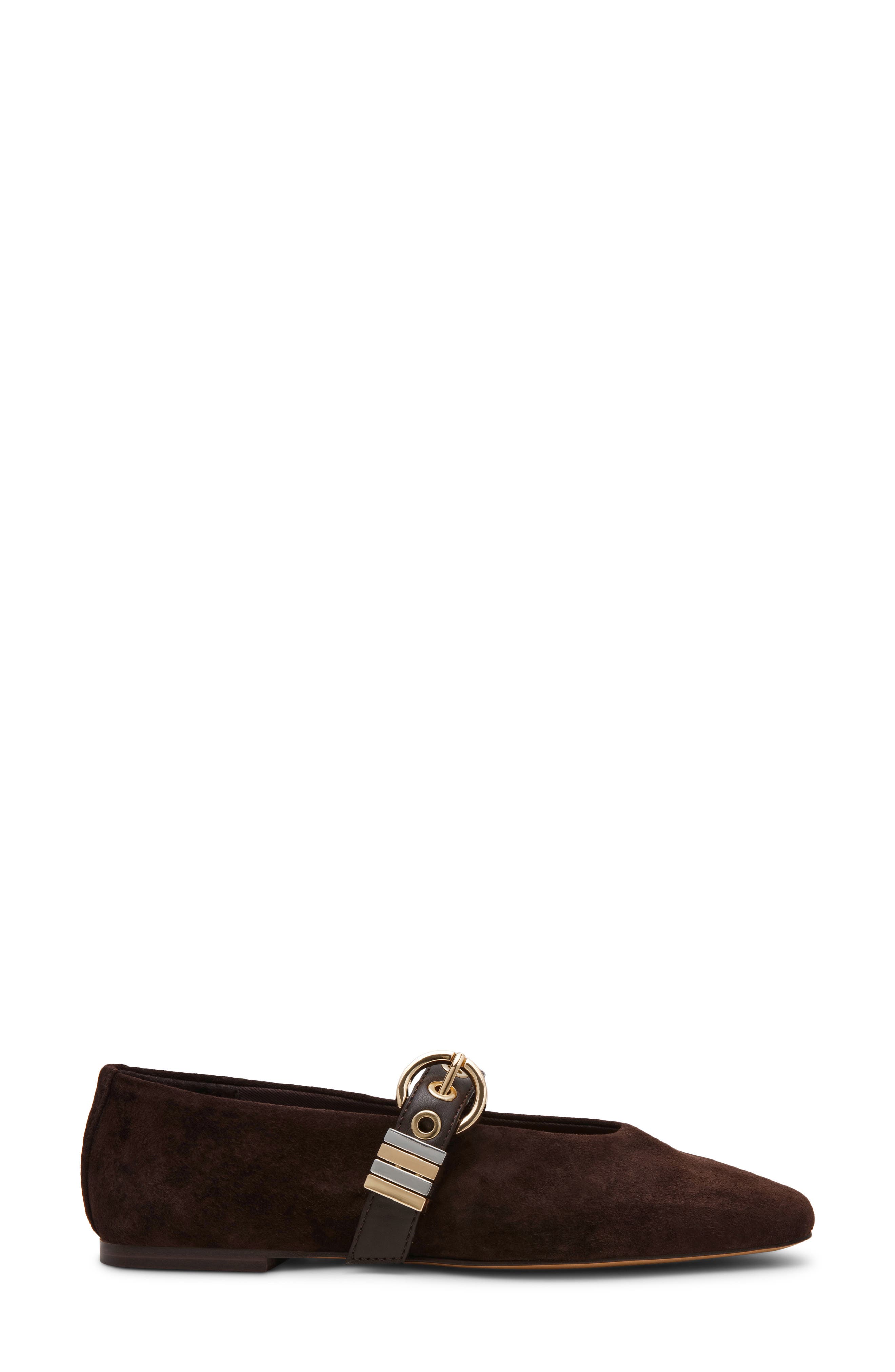 Lucia Mary Jane Flat, Alternate, color, BROWN SUEDE